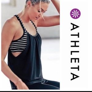 NWT Athleta hidden agenda striped tank top size small